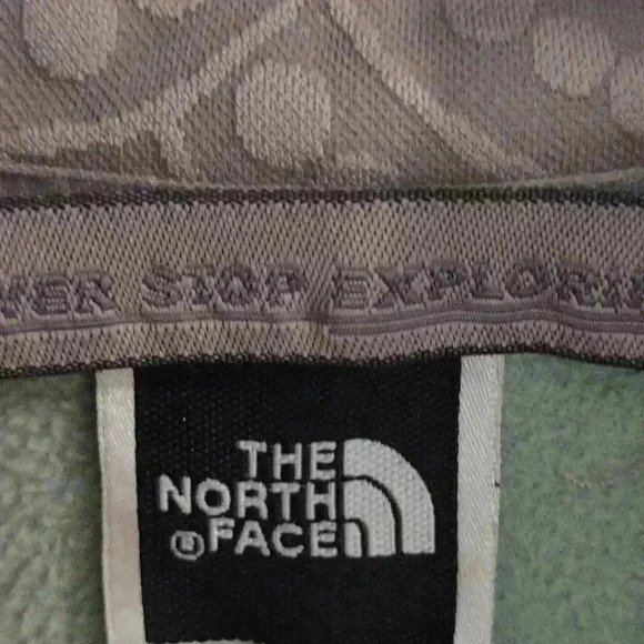 The North Face lime green zip up fleece jacket women's large - Picture 5 of 6